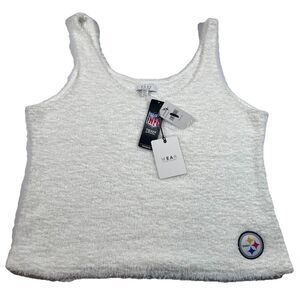 Wear By Erin Andrews Pittsburgh Steelers Fuzzy Crop Tank Top Women's 2X NWT